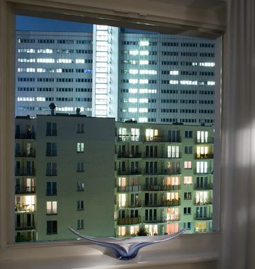 Window with a view of a city landscape © Dominik Reipka professional photographer