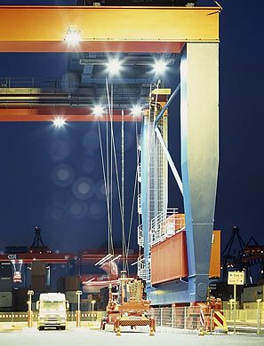 Automatisiertes Container Terminal Altenwerder CTA. © Dominik Reipka Werbefotografie und Bildbearbeitung Hamburg